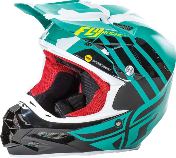 FLY RACING - F2 CARBON ZOOM HELMET TEAL/BLACK/WHITE 2X - Image 1