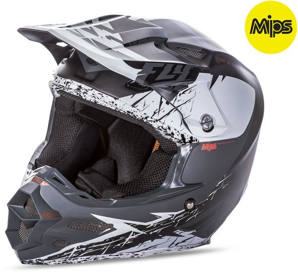 FLY RACING - F2 RETROSPEC HELMET MATTE WHITE/BLACK 2X - Image 1