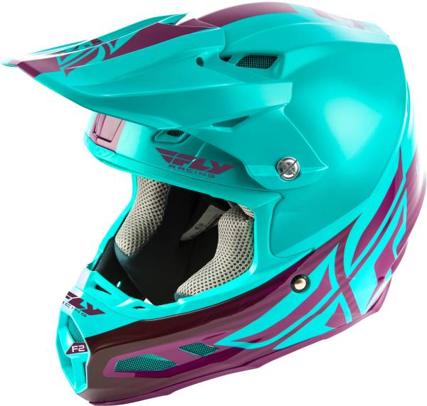 FLY RACING - F2 CARBON SHIELD HELMET SEAFOAM/PORT 2X - Image 1