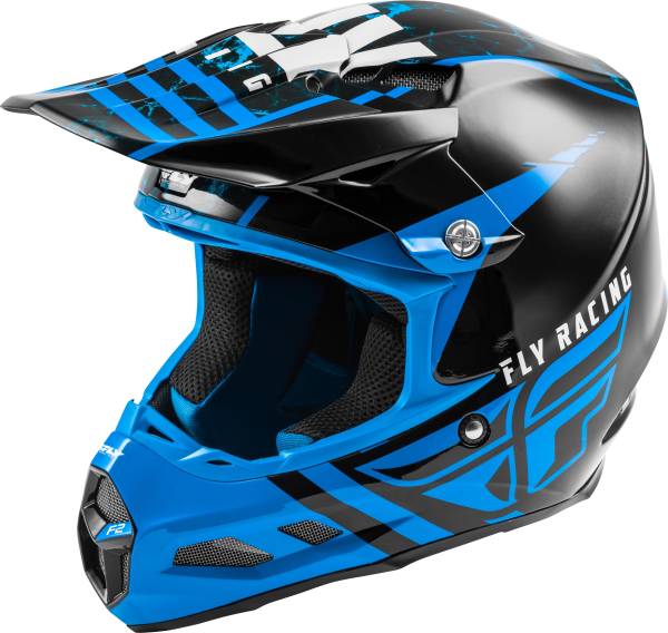 FLY RACING - F2 CARBON GRANITE HELMET BLUE/BLACK/WHITE 2X - Image 1