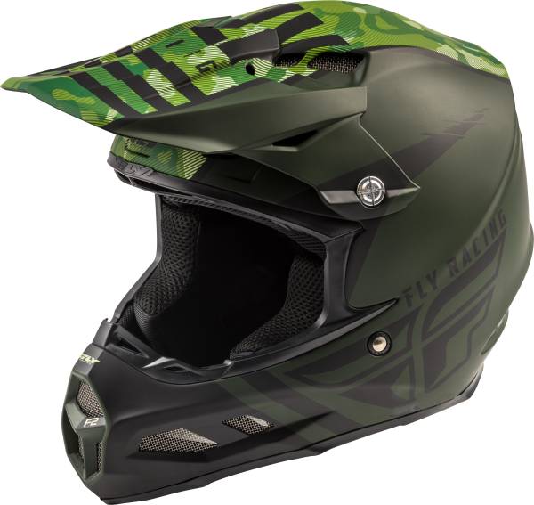 FLY RACING - F2 CARBON GRANITE HELMET DARK GREEN/BLACK 2X - Image 1