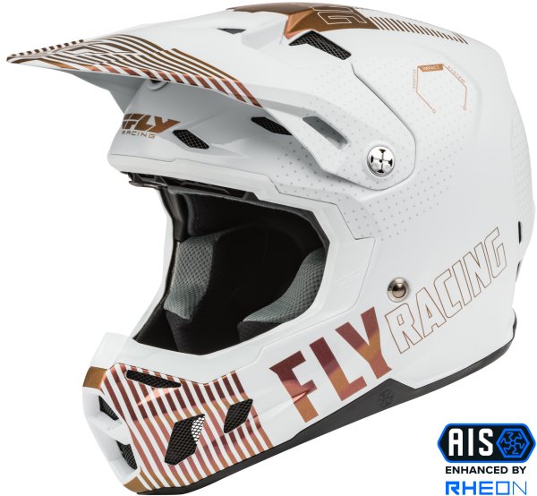 FLY RACING - FORMULA CC PRIMARY L.E. HELMET WHITE/COPPER 2X - Image 1