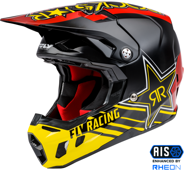 FLY RACING - FORMULA CC ROCKSTAR HELMET BLACK/RED/YELLOW 2X - Image 1