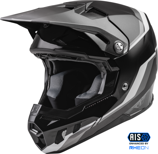 FLY RACING - FORMULA CC DRIVER HELMET BLACK/CHAROCAL/WHITE 2X - Image 1