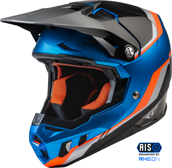 FLY RACING - FORMULA CC DRIVER HELMET BLUE/ORANGE/BLACK 2X - Image 1