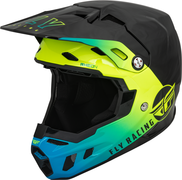 FLY RACING - FORMULA CC CENTRUM HELMET BLACK/BLUE/HI-VIS 2X - Image 1