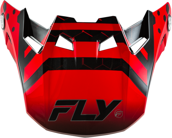 FLY RACING - FORMULA CC TEKTONIC VISOR BLACK/RED/ORANGE YL/SM - Image 1