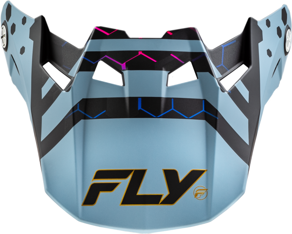 FLY RACING - FORMULA CC TEKTONIC VISOR MATTE BLK/SLATE/BLU YL/SM - Image 1