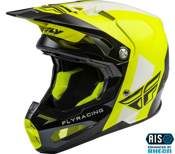 FLY RACING - FORMULA ORIGIN HELMET BLACK/HI-VIS 2X - Image 1