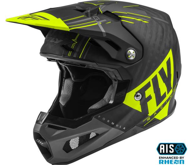 FLY RACING - FORMULA CARBON VECTOR HELMET MATTE HI-VIS/GREY/BLACK XS - Image 1