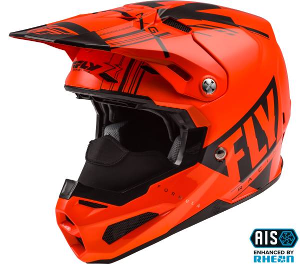 FLY RACING - FORMULA CRB VECTOR C.W. HELMET NEON ORANGE/CHARCOL GREY XS - Image 1