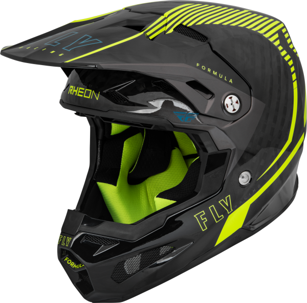 FLY RACING - FORMULA CARBON TRACER HELMET HI-VIS/BLACK XS - Image 1