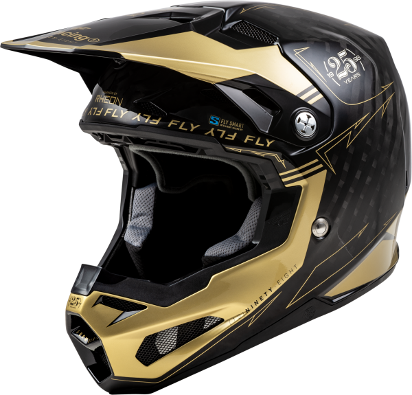 FLY RACING - FORMULA S CARBON LEGACY HELMET BLACK/GOLD 2X - Image 1