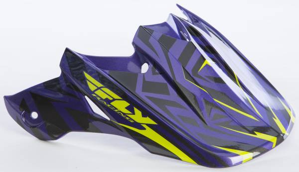 FLY RACING - F2 CARBON SHORT VISOR BLUE/LIME/PURPLE - Image 1