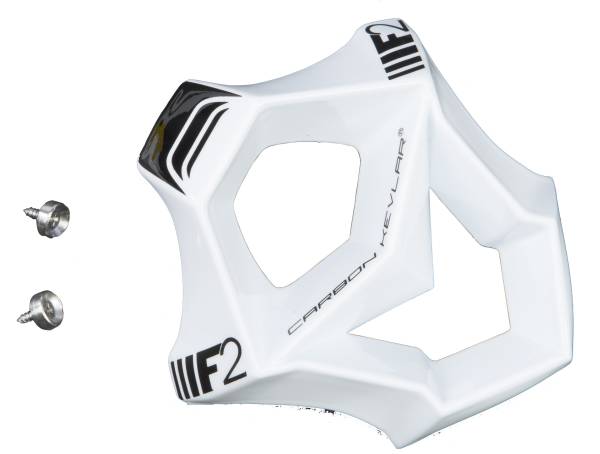 FLY RACING - F2 CARBON SHORT MOUTHPIECE GREY/WHITE/BLACK - Image 1