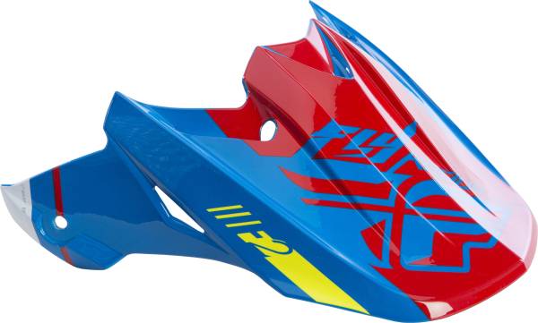 FLY RACING - F2 CARBON CANARD HELMET VISOR BLUE/WHITE/RED - Image 1