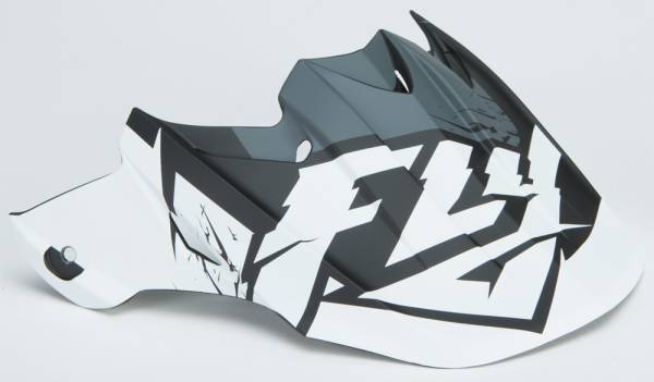 FLY RACING - F2 RETROSPEC VISOR WHITE/BLACK WHITE/BLACK - Image 1