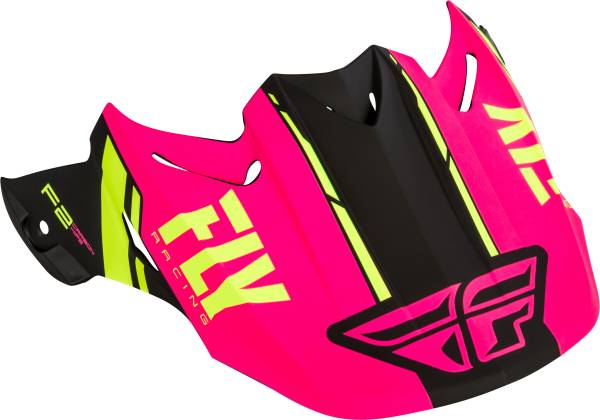 FLY RACING - F2 FORGE VISOR MATTE NEON PINK/HI-VIS/BLACK - Image 1