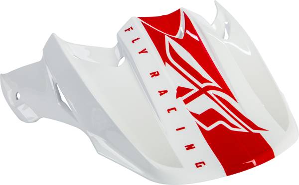 FLY RACING - F2 CARBON SHIELD HELMET VISOR WHITE/RED - Image 1