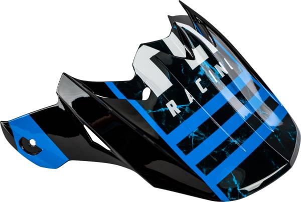 FLY RACING - F2 CARBON GRANITE HELMET VISOR BLUE/BLACK/WHITE - Image 1