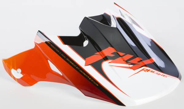 FLY RACING - F2 CARBON FASTBACK VISOR ORANGE/BLACK/WHITE - Image 1