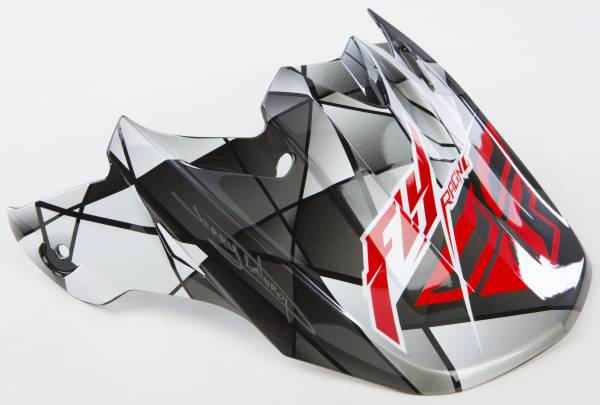 FLY RACING - FORMULA FACET VISOR BLACK/SILVER/RED - Image 1