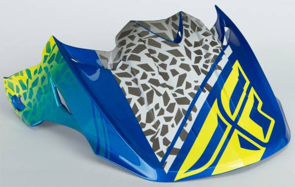 FLY RACING - F2 ANIMAL VISOR YELLOW/BLUE/WHITE - Image 1