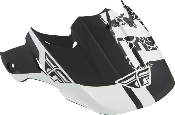 FLY RACING - F2 FRACTURE VISOR BLACK/WHITE - Image 1