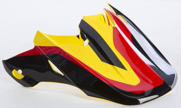 FLY RACING - F2 CARBON PURE HELMET VISOR YELLOW/BLACK/RED - Image 1