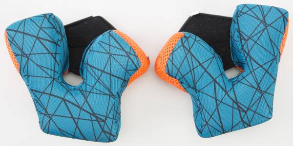 FLY RACING - CHEEK PAD '15 40MM TEAL/ORANGE XS - Image 1