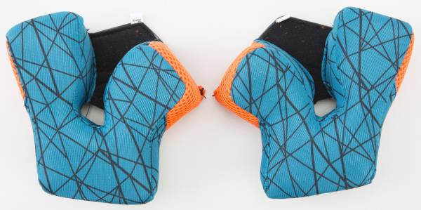 FLY RACING - CHEEK PAD '15 25MM TEAL/ORANGE 2X - Image 1