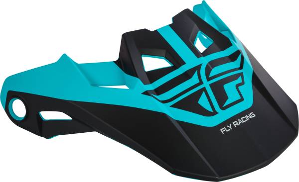 FLY RACING - FORMULA VISOR MATTE BLACK/TEAL MD-LG - Image 1