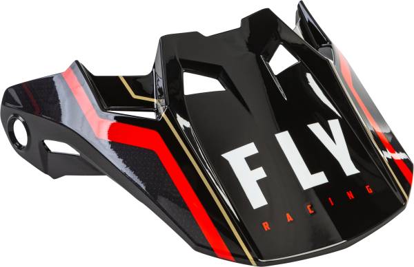 FLY RACING - FORMULA CARBON AXON HELMET VISOR BLACK/RED YL-SM - Image 1