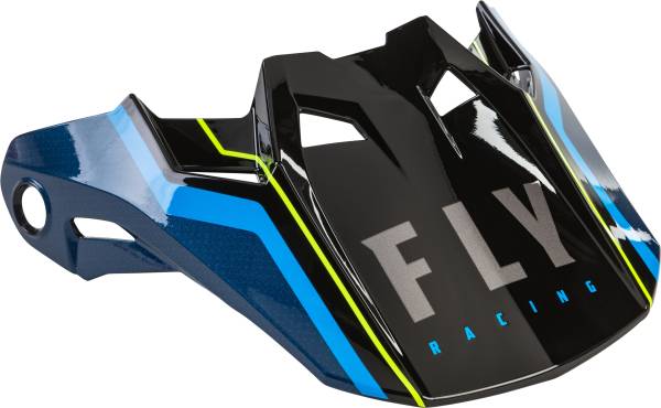 FLY RACING - FORMULA CARBON AXON HELMET VISOR BLACK/BLUE  YL-SM - Image 1