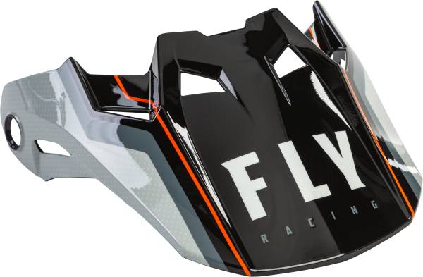 FLY RACING - FORMULA CARBON AXON HELMET VISOR BLACK/GREY/ORANGE XL-2X - Image 1