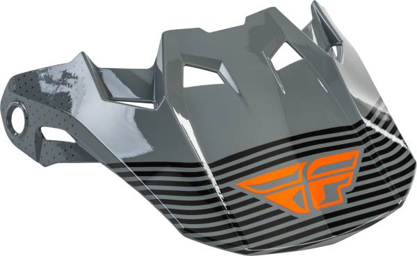 FLY RACING - FORMULA CC PRIMARY HELMET VISOR MATTE GREY/ORANGE YL-SM - Image 1