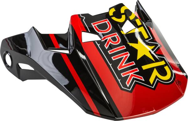 FLY RACING - FORMULA CC ROCKSTAR HELMET VISOR BLACK/RED/YELLOW YL-SM - Image 1