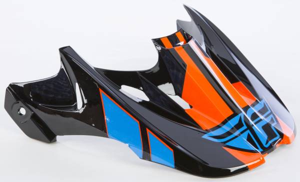 FLY RACING - KINETIC IMPULSE HELMET VISOR BLUE/BLACK/ORANGE - Image 1