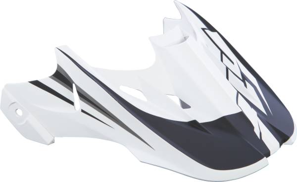 FLY RACING - KINETIC FULLSPEED HELMET VISOR MATTE WHITE/BLACK - Image 1