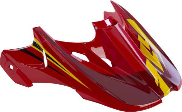 FLY RACING - KINETIC FULLSPEED HELMET VISOR RED/BLACK/YELLOW - Image 1