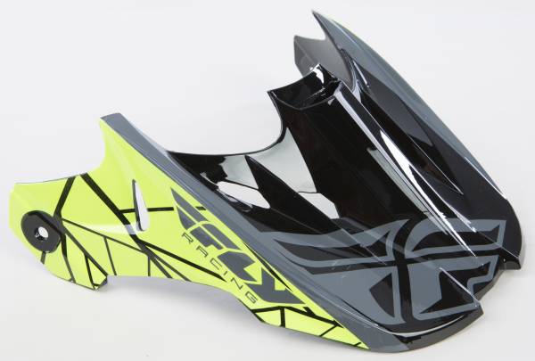 FLY RACING - KINETIC CRUX VISOR BLACK/GREY/HI-VIS - Image 1