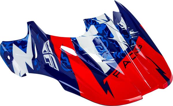 FLY RACING - KINETIC SHOCKED HELMET VISOR BLUE/RED - Image 1