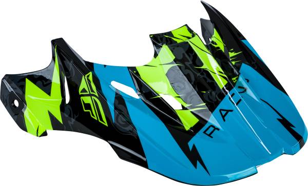 FLY RACING - KINETIC SHOCKED HELMET VISOR BLACK/TEAL - Image 1