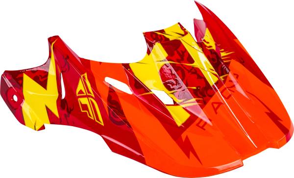 FLY RACING - KINETIC SHOCKED HELMET VISOR RED/YELLOW - Image 1