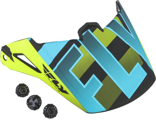 FLY RACING - ELITE COLD WEATHER VISOR HI-VIS/BLACK - Image 1