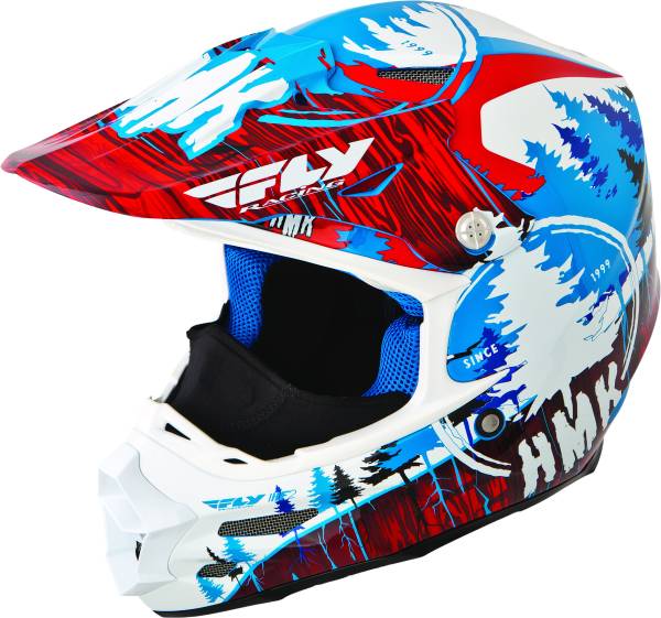 FLY RACING - F2 CARBON HMK PRO STAMP HELMET RED/BLUE XS - Image 1