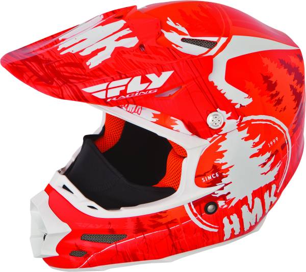 FLY RACING - F2 CARBON HMK PRO STAMP HELMET ORANGE/WHITE 2X - Image 1