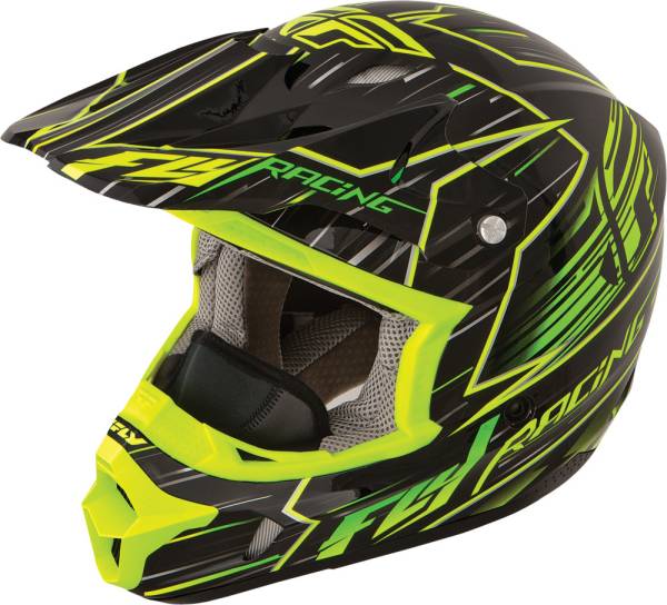 FLY RACING - KINETIC PRO SPEED HELMET HI-VIS/BLACK XS - Image 1