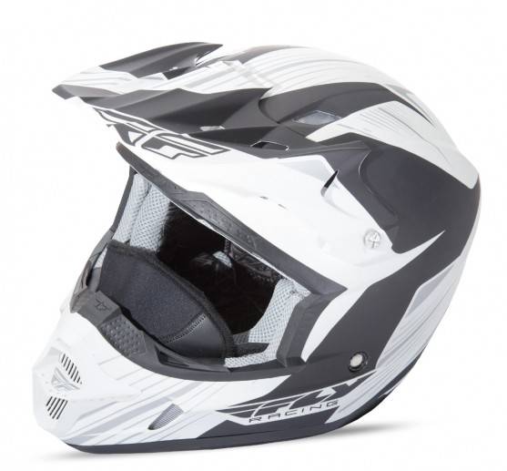 FLY RACING - KINETIC PRO COLD WEATHER HELMET MATTE WHITE/BLACK XS - Image 1