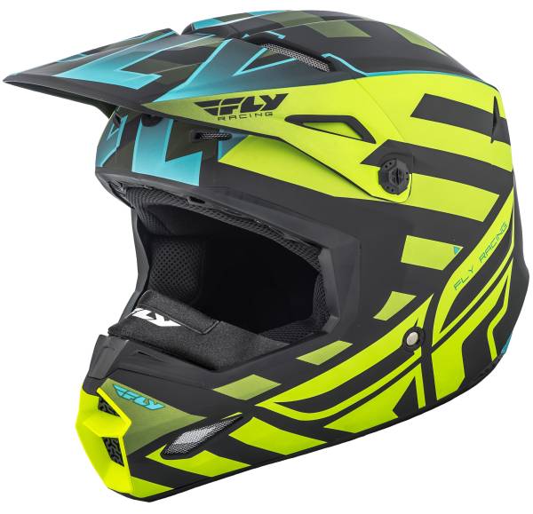 FLY RACING - ELITE COLD WEATHER INTERLACE HELMET MATTE HI-VIS/BLACK 2X - Image 1